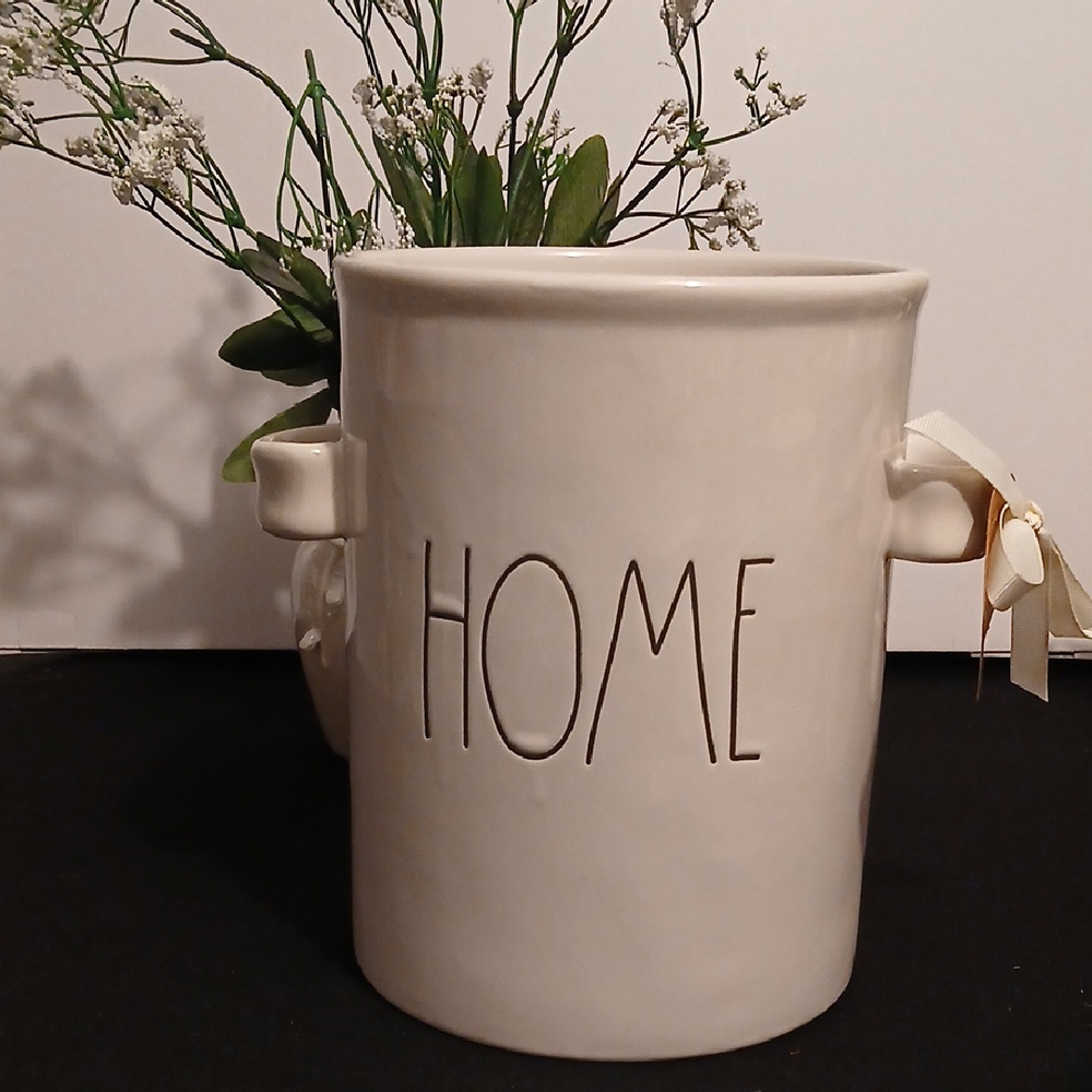 Rae Dunn Cream Artisan Vase with Dual Handles NWT